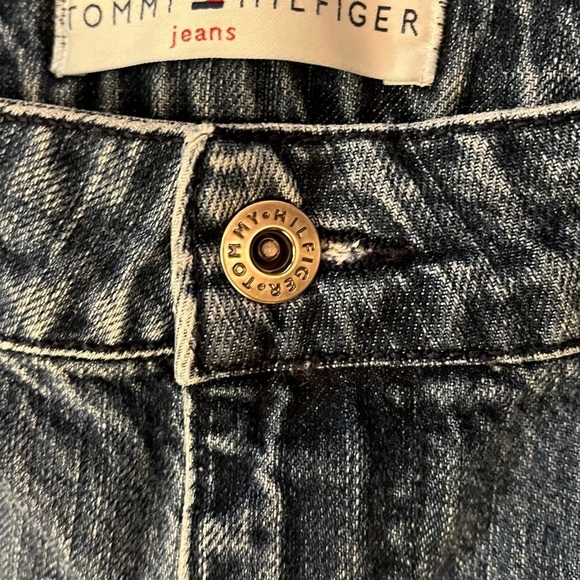 Y2K Tommy‎ Hilfiger ERO-ERO Carpenter Jeans Crop Capri Med Blue Denim Women's 10 - Picture 7 of 13